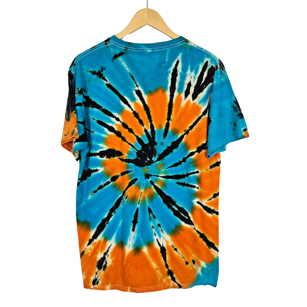 Myrtle Beach Orange and Blue Tie Dye T-shirt - L