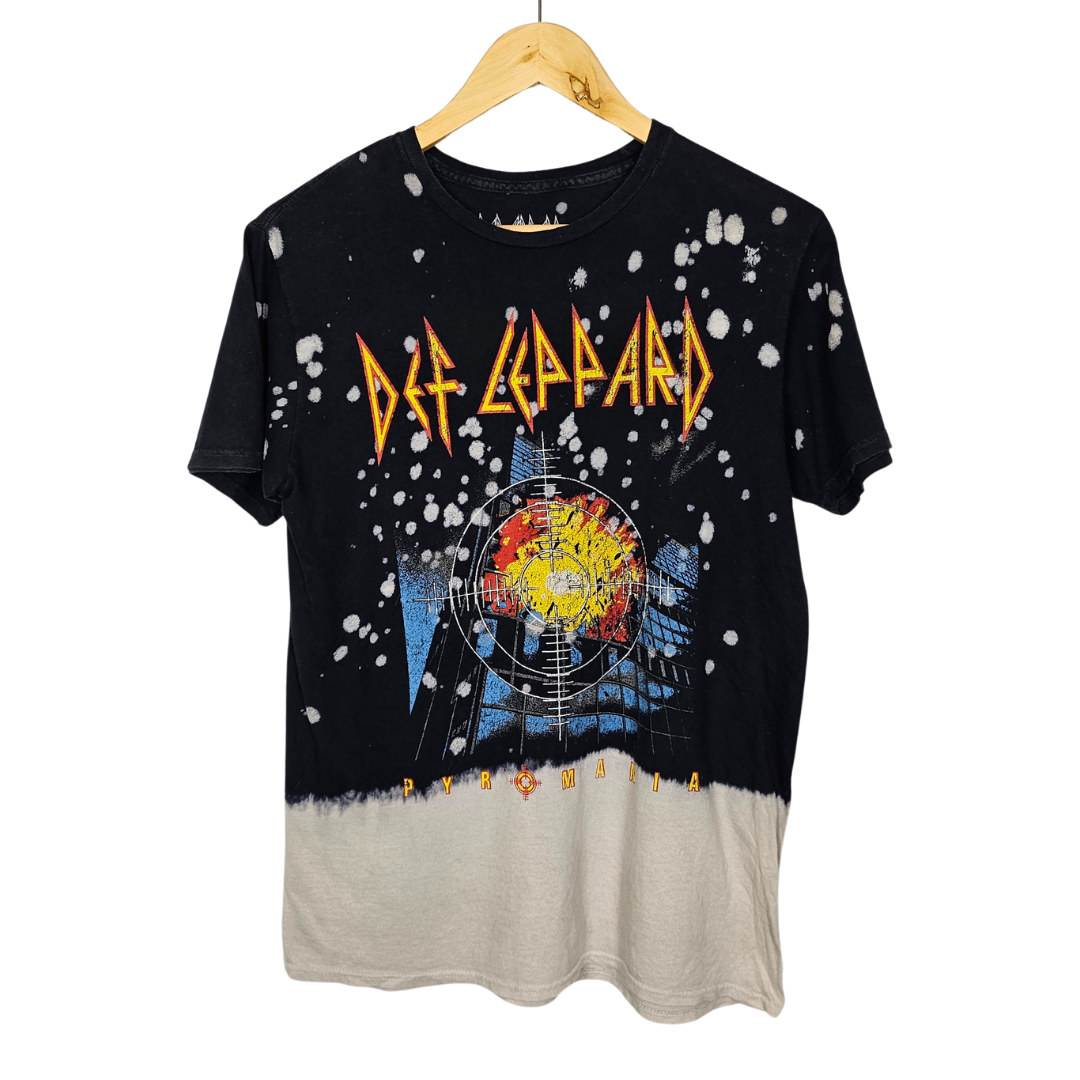 Official Def Leppard Pyromania Bleached T-Shirt - S