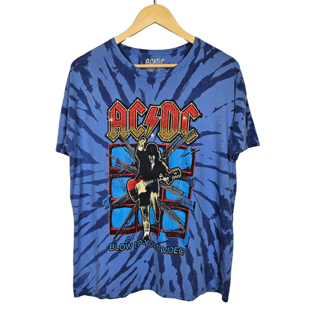 Official AC/DC Blow Up Your Video Tie Dye T-Shirt - S