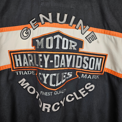 Harley Davidson Logo Embroidered Back Shirt - XL