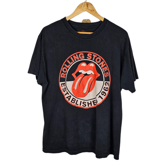 Rolling Stones Official Hot Lips Logo Established 1962 T-shirt - L