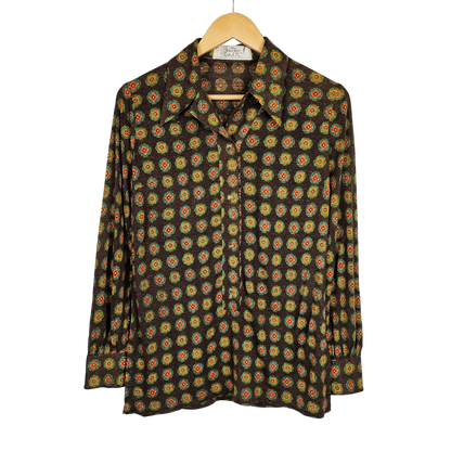 Leodor Indian Print Pullover Retro Shirt