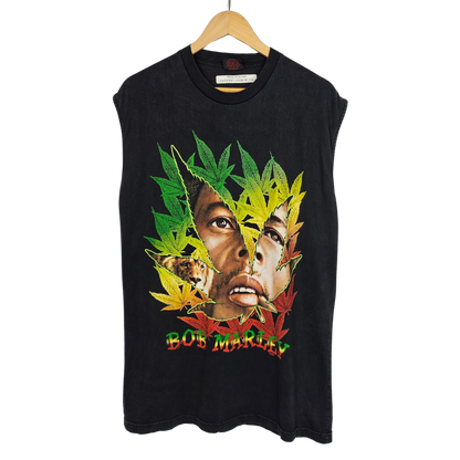 Bob Marley Print Sleeveless T-Shirt - XL