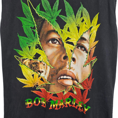 Bob Marley Print Sleeveless T-Shirt - XL