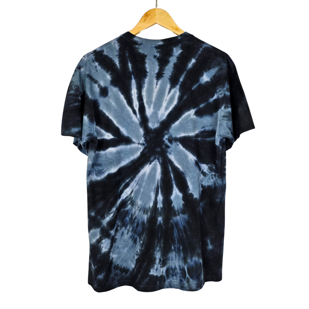 Laff Brewing Blue Grey Tie Dye T-Shirt - M