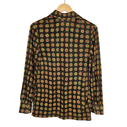 Leodor Indian Print Pullover Retro Shirt