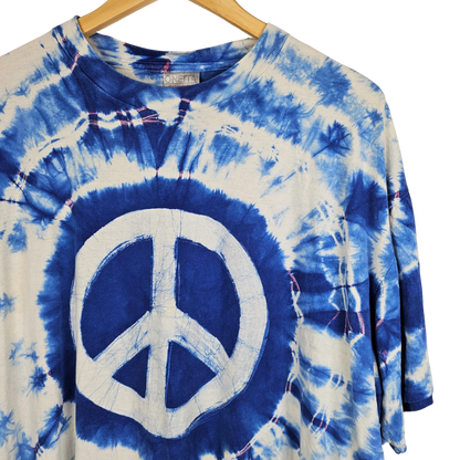 Oneita Peace Sign Tie Dye T-shirt - XL