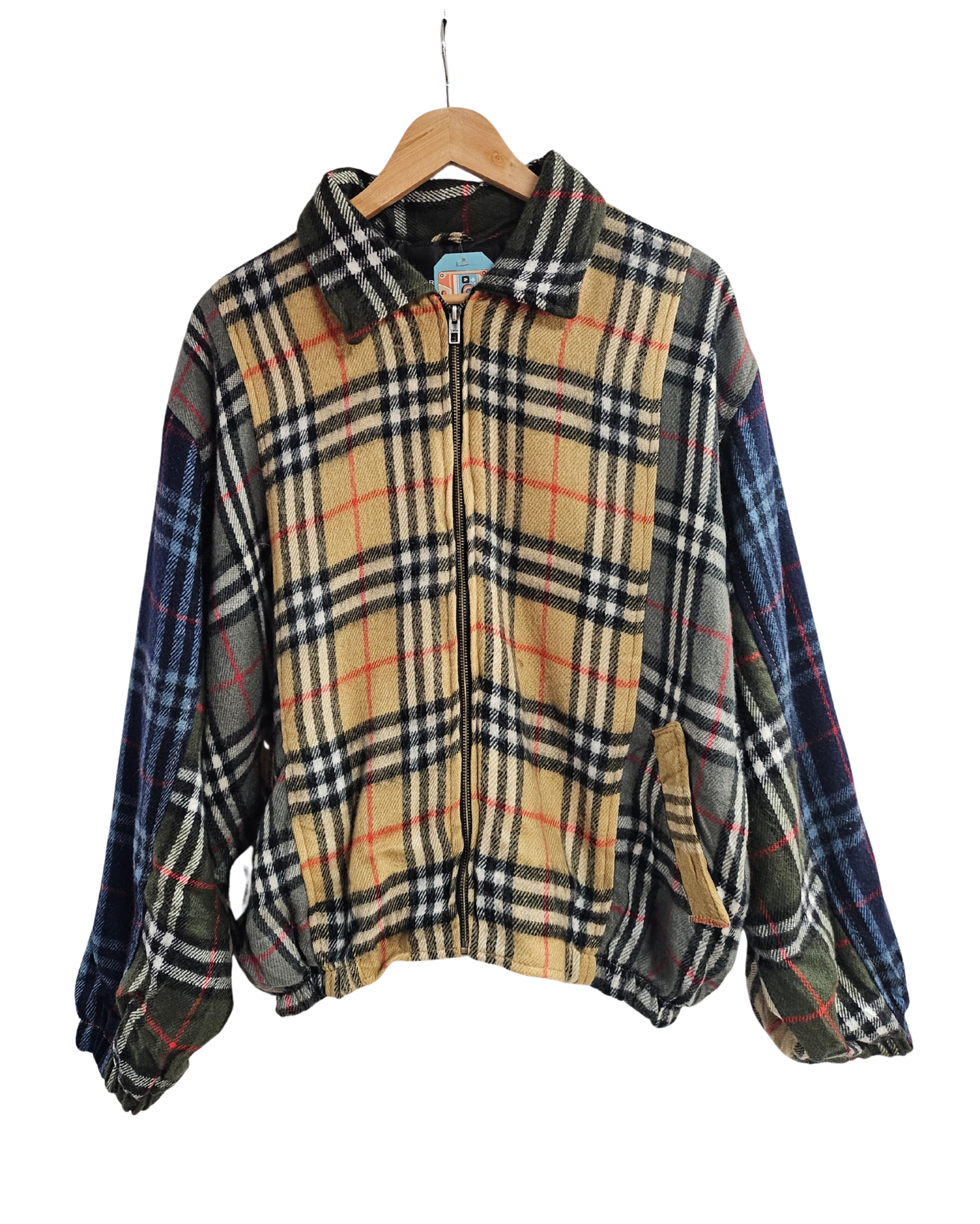 Burberry Scarf Reworked Jacket - L