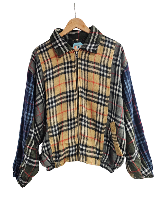 Burberry Scarf Reworked Jacket - L