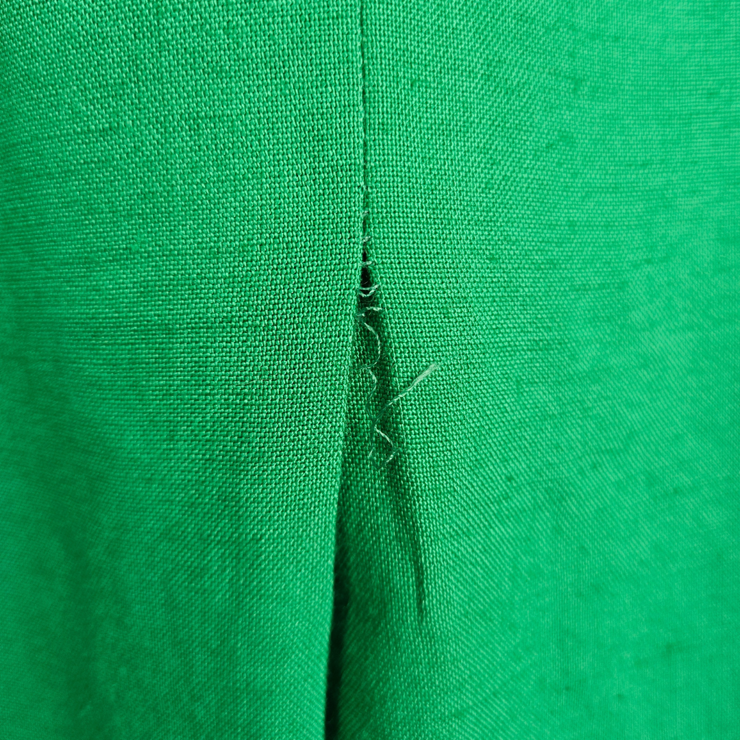 Fodera Green Pencil Skirt with Side Pleat