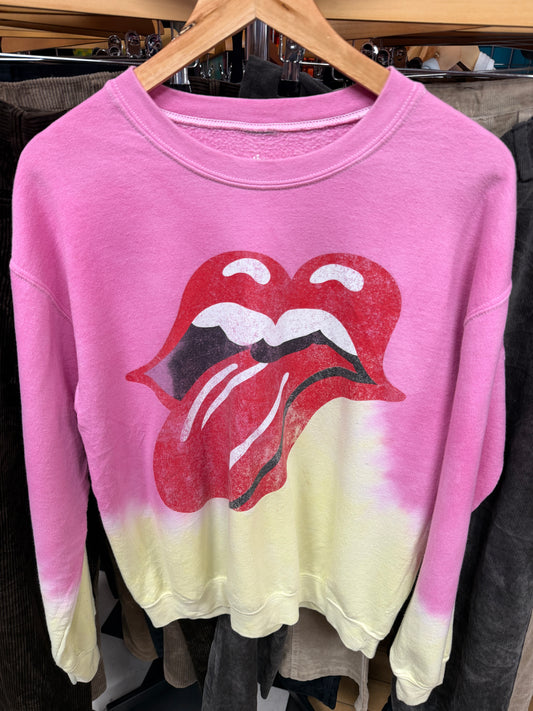 Rolling Stones Lips Tie Dye Sweatshirt - S