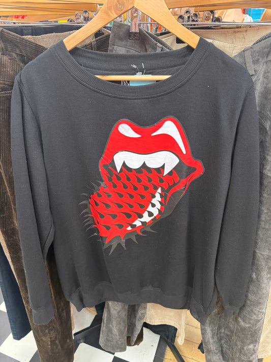 Rolling Stones Spiky Lips Sweatshirt - L