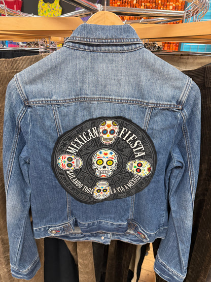 Mexican Fiesta Patch Denim Jacket
