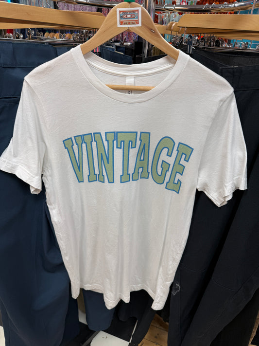 Vintage Varsity Print T-shirt - S/M