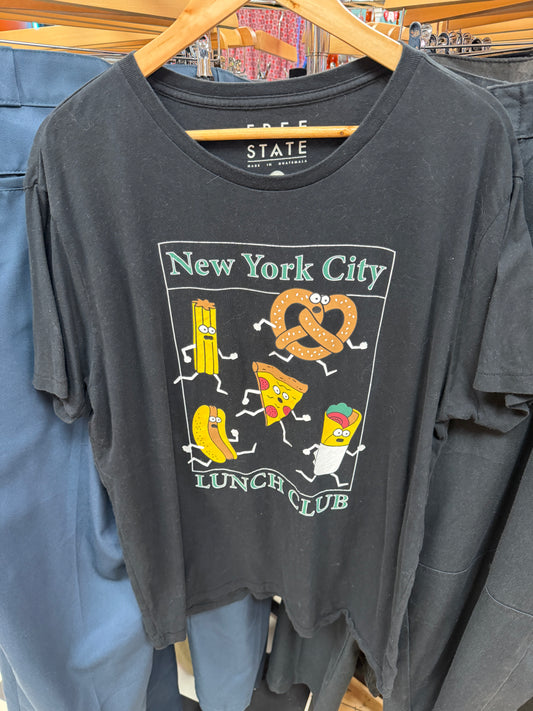NYC Lunch Club Print T-Shirt - L