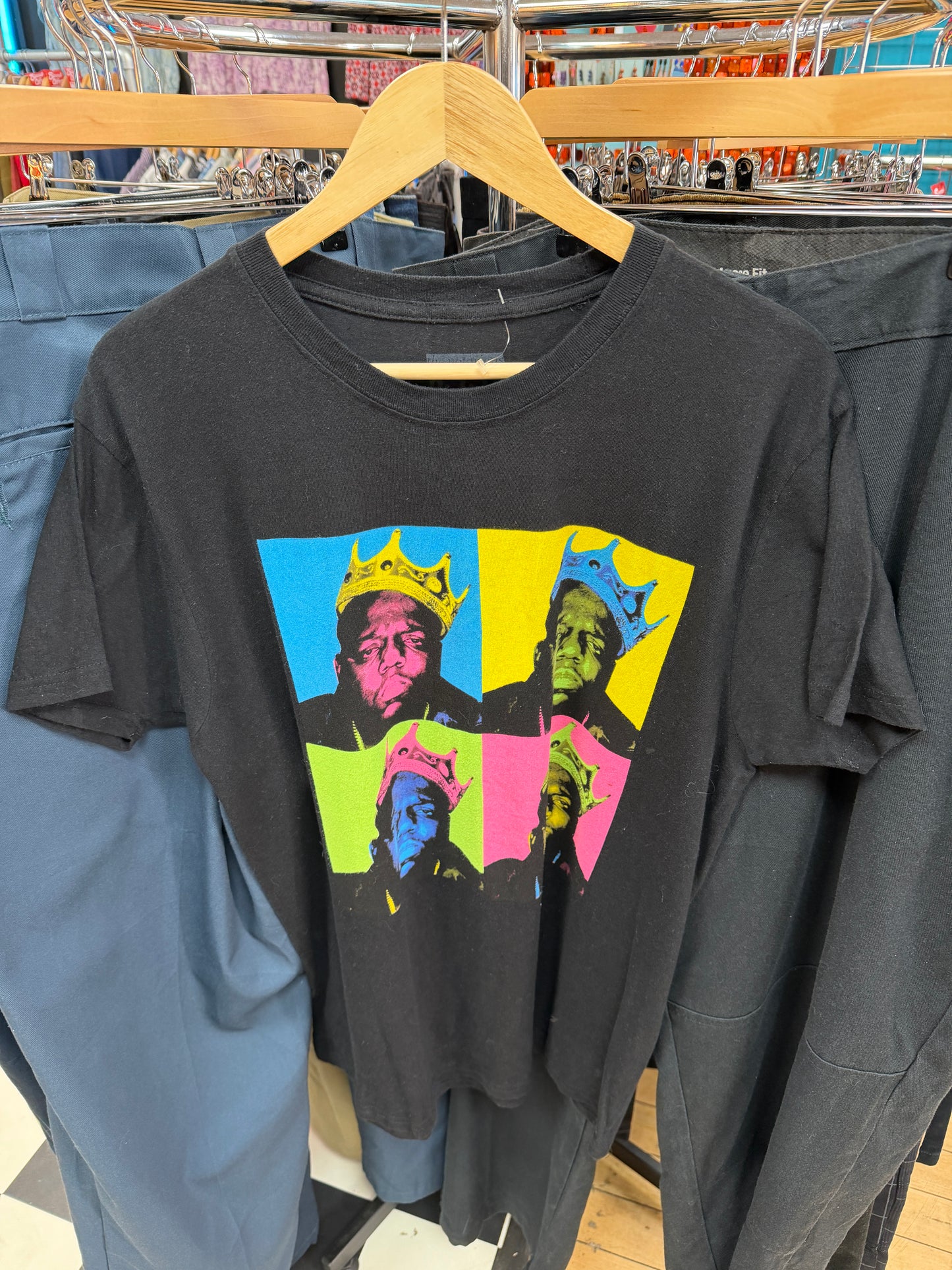Notorious B.I.G. Neon Print T-shirt - L