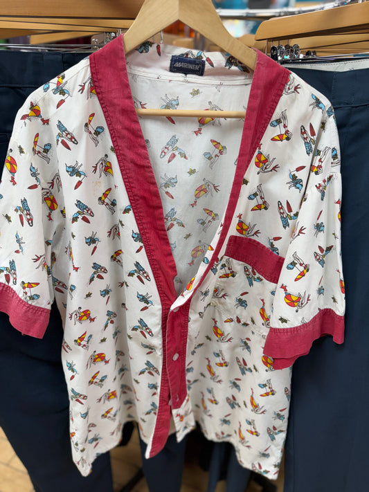 Mariner Open Chest Summer Over Shirt - L