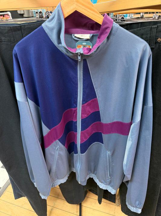 Grey and Purple Track Jacket - XXL