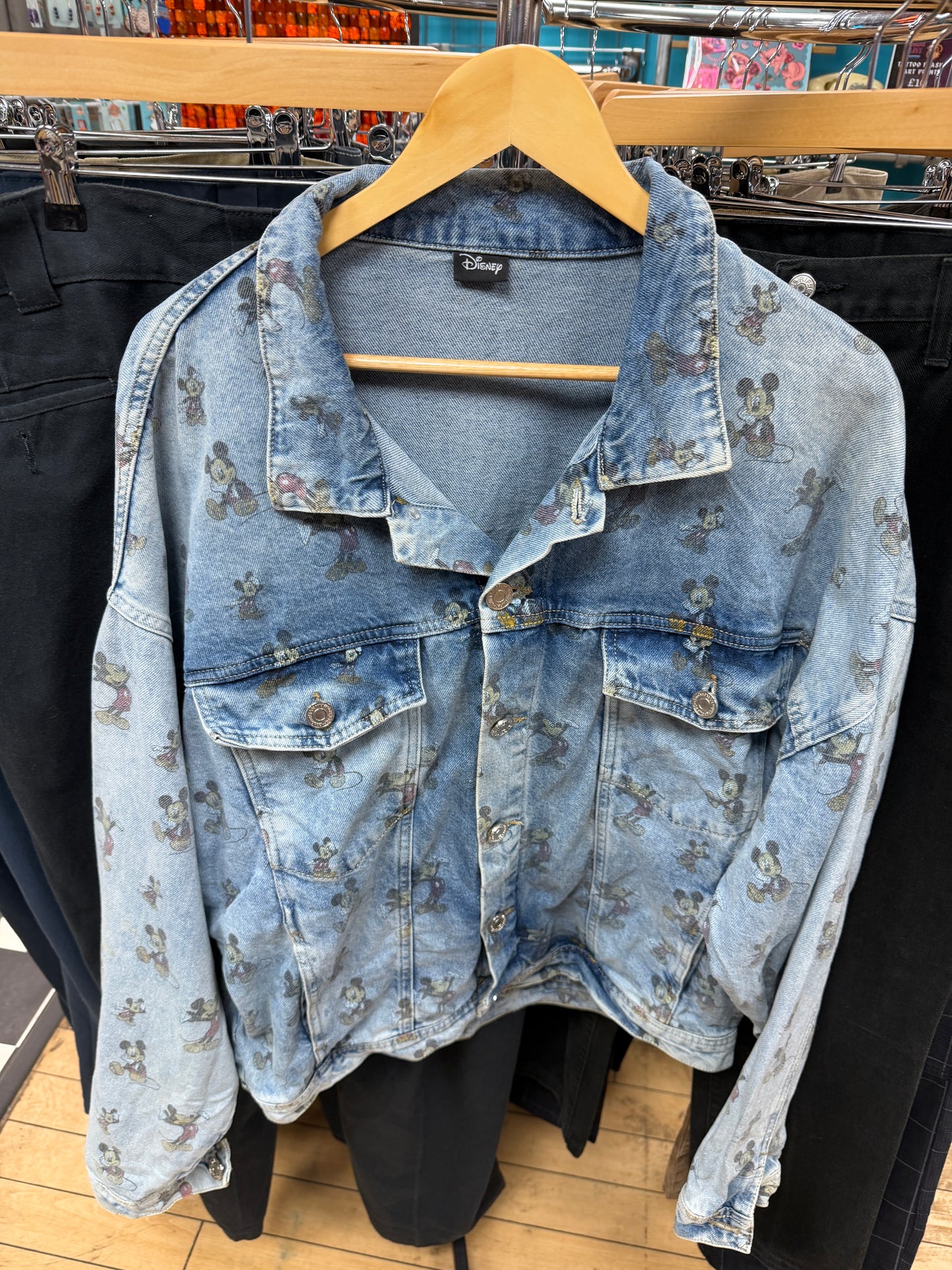 Mickey Mouse Vintage Inspired Denim Jacket - XL