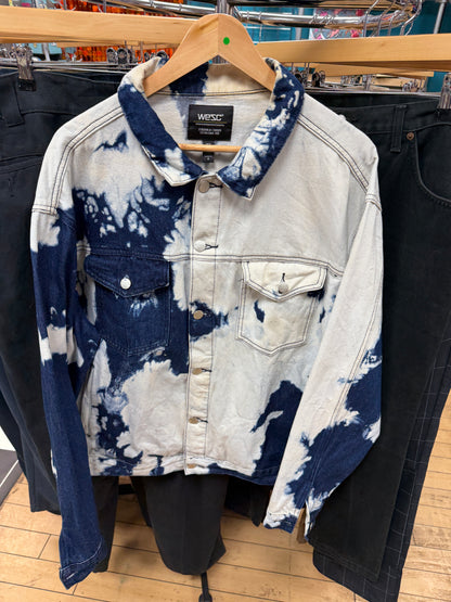 WESC Bleach Effect Denim jacket - XL