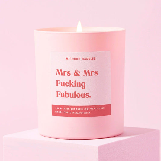 Mrs And Mrs Fabulous Candle
