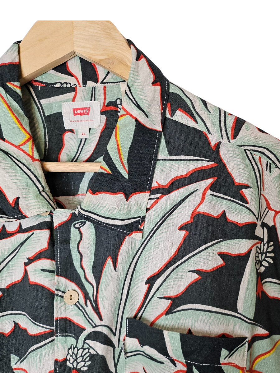 Levi's Green Tropical Hawaiian Short Sleeved Shirt - XL