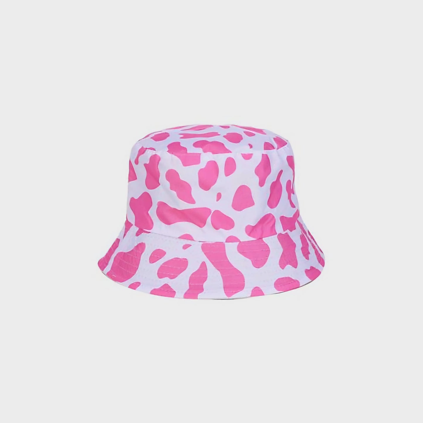 Pink Cow Print Bucket Hat