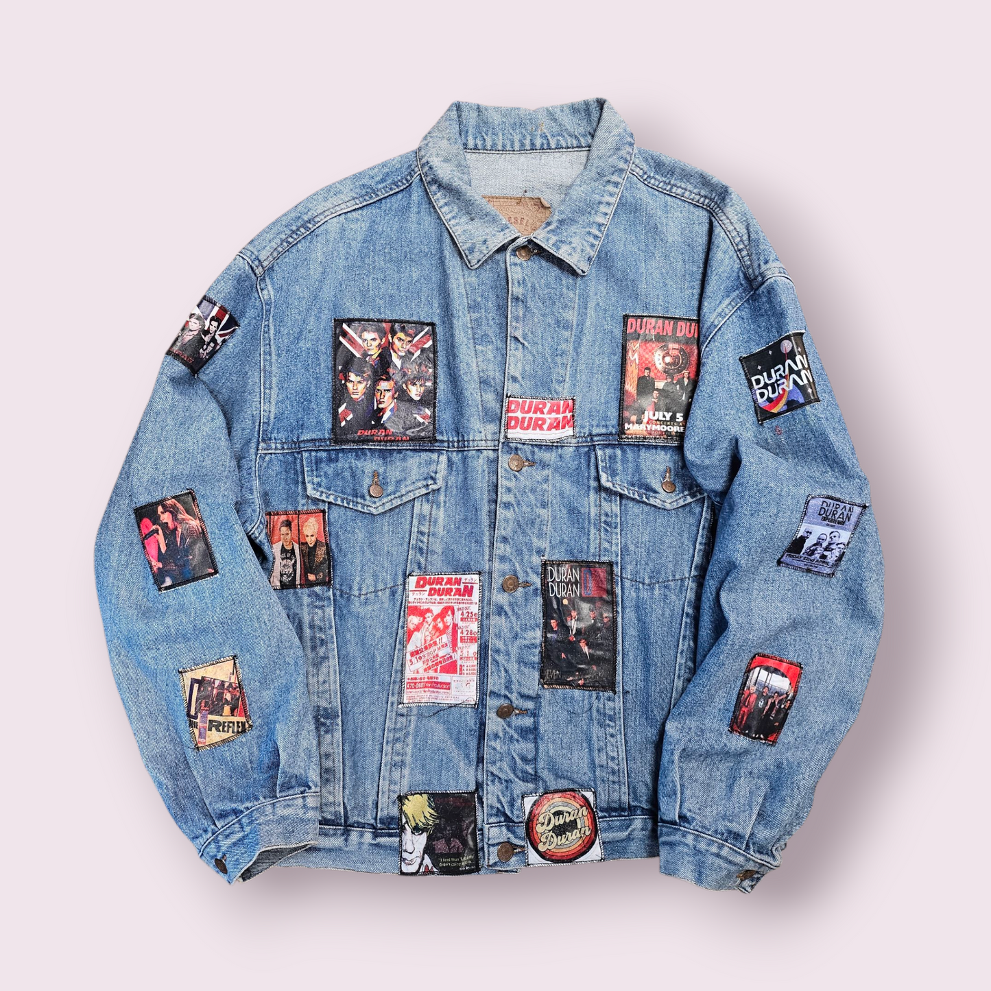 Diesel Denim Jacket With Duran Duran Patchwork - XL