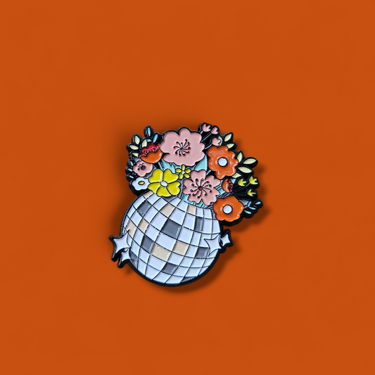Large Disco Flowers Enamel Pin