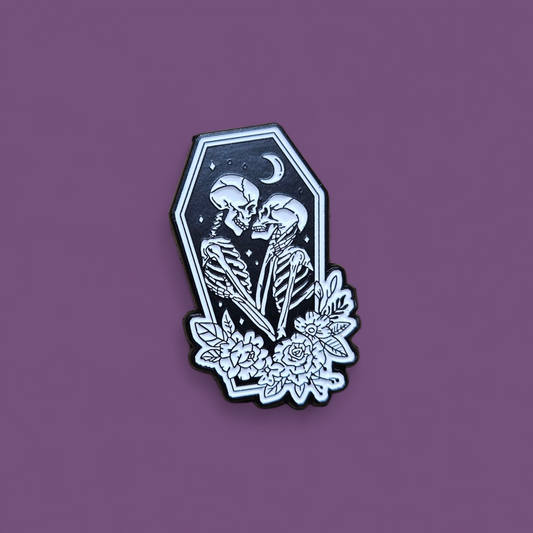 Till Death Skelton Pin