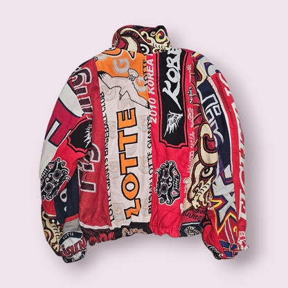 Football Scarf Reworked Jacket - L