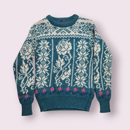 The Woolrich Floral Fair Isle Jumper - XS
