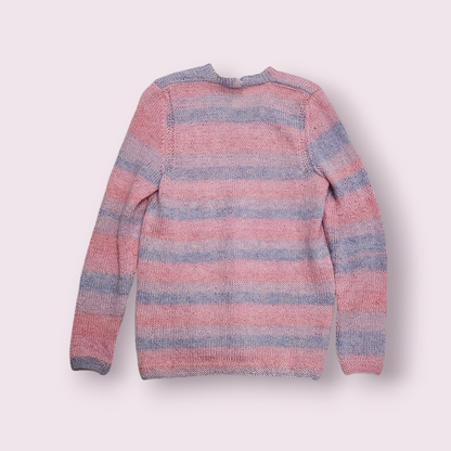 Striped V neck jumper - S