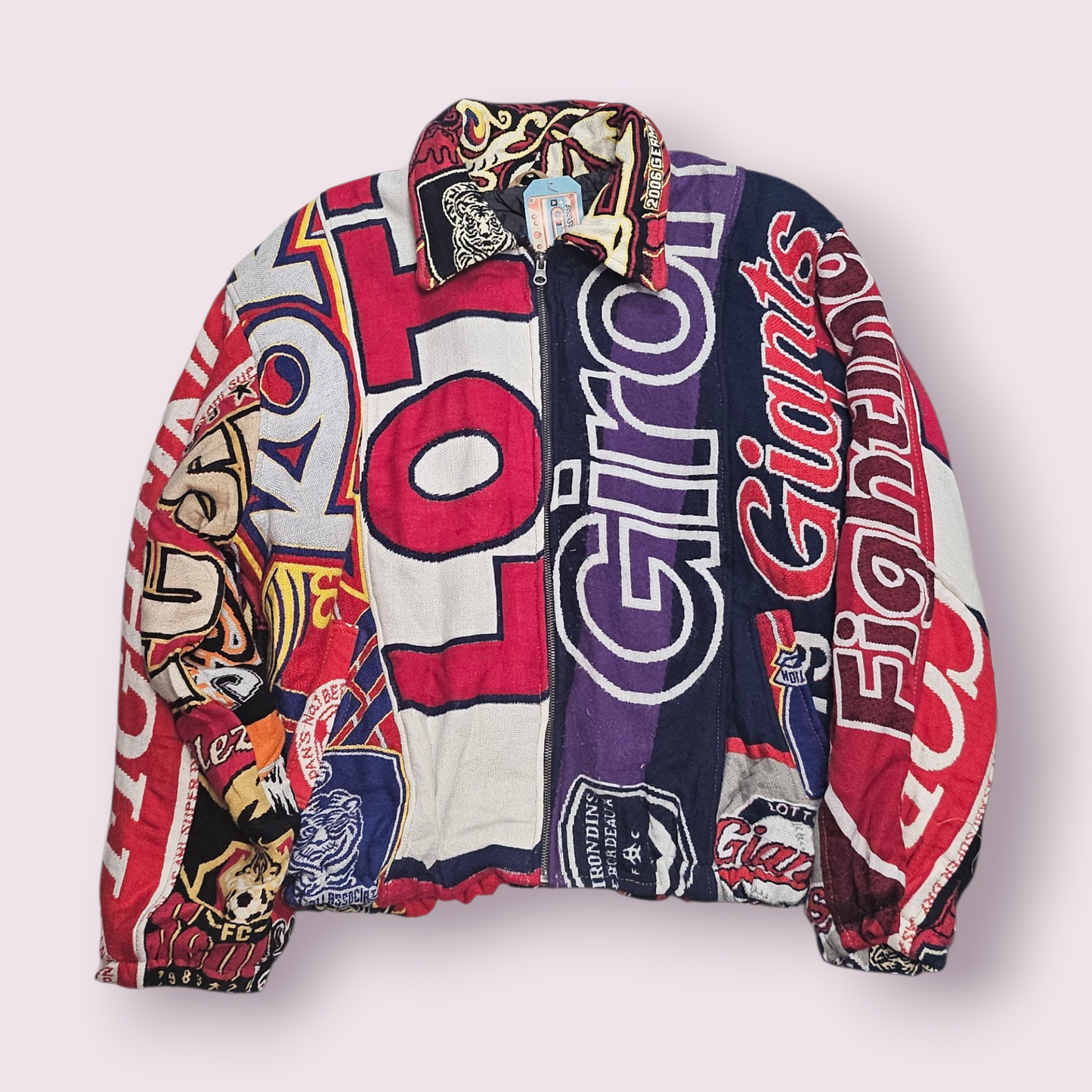 Football Scarf Reworked Jacket - L