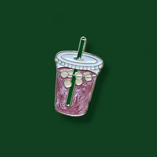 Iced Coffee Enamel Pin