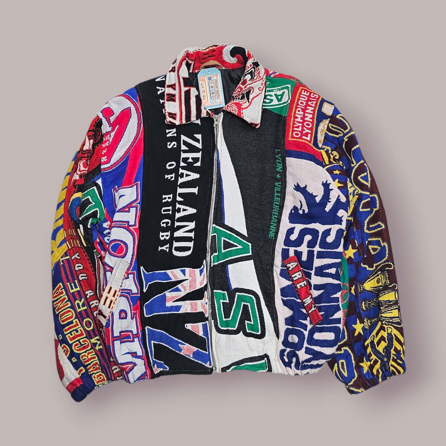 Football Scarf Reworked Jacket - M/L