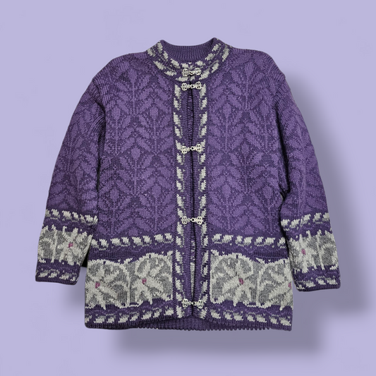 Kaija Tilanto Finland Pure Wool Knitted Cardigan